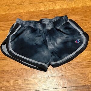 Champion Black and Gray Tie-Dye Shorts